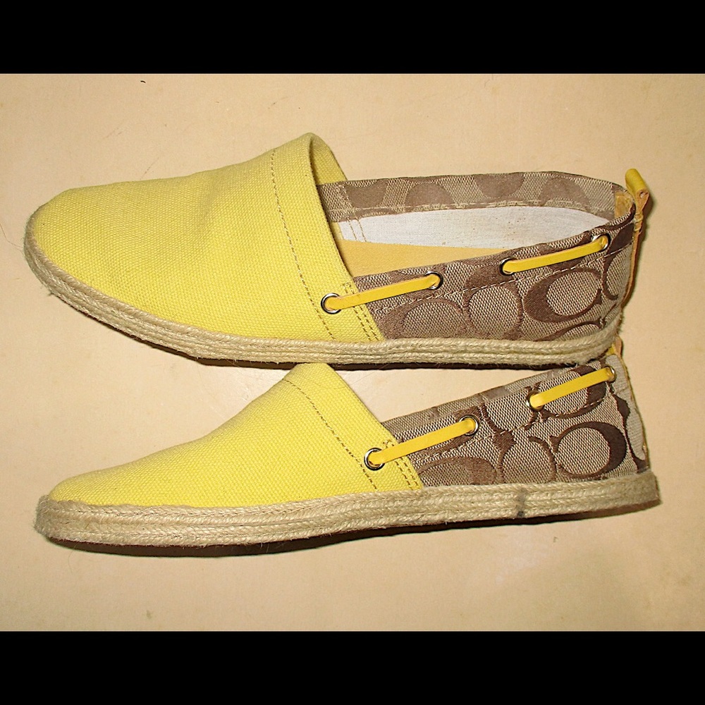 Coach espadrilles- yellow- womens size 7